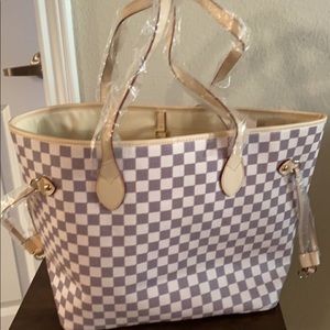Daisy Rose Checkered Bag (Cream)
